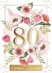 Karnet urodziny 80 - .
