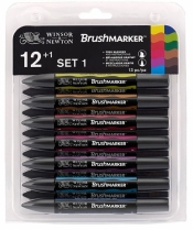 Zestaw pisaków Brushmarker Winsor & Newton - Set 1, 12 kolorów (17044829C)
