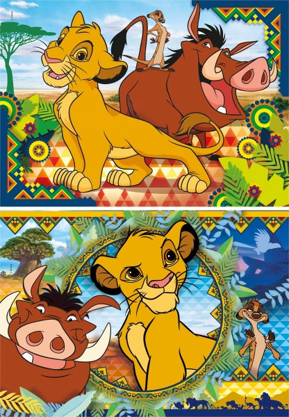 Puzzle SuperColor 2x60: Lion King (21604)