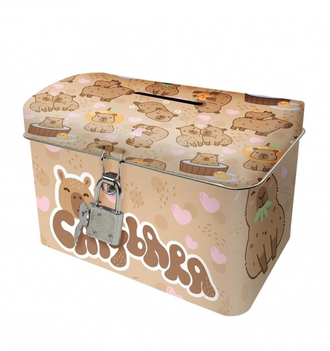 Skarbonka z kłódką Kuferek Kapibara