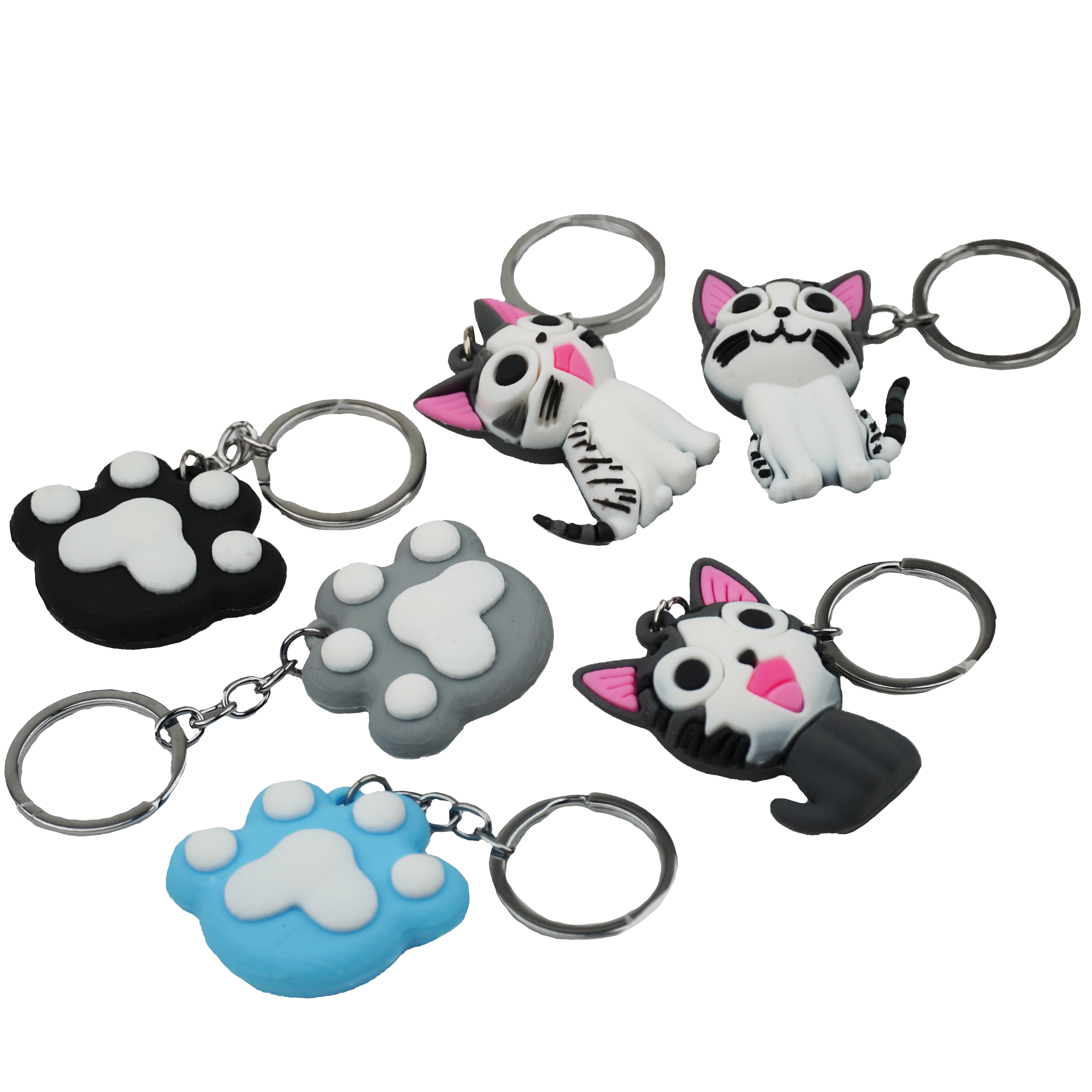 Mini breloczek - kocia łapka / kot, 1 szt.