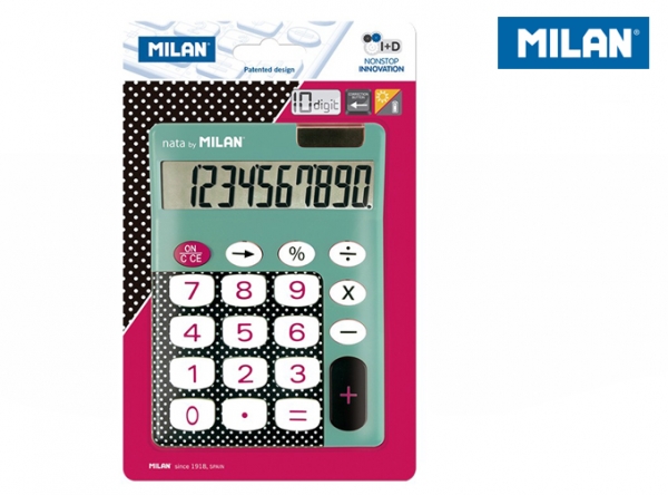 Kalkulator z dużymi klawiszami Milan Dots & Buttons - Zielony (150610DBBBL)