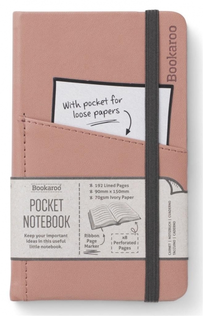Bookaroo Notatnik Journal Pocket A6 - Pudrowy