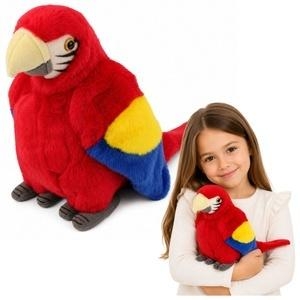 Maskotka Papuga Ara czerwona 24cm
