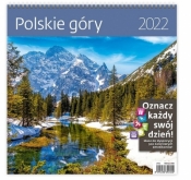 Kalendarz 30 x 30 z naklejkami. Polskie góry 2022