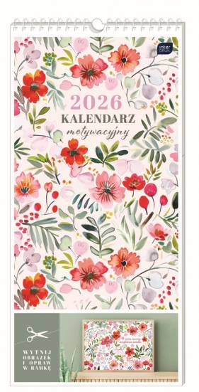 Kalendarz motywacyjny 22x46cm - Kwiaty