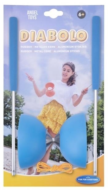 Diabolo z metalowymi pałeczkami niebieska