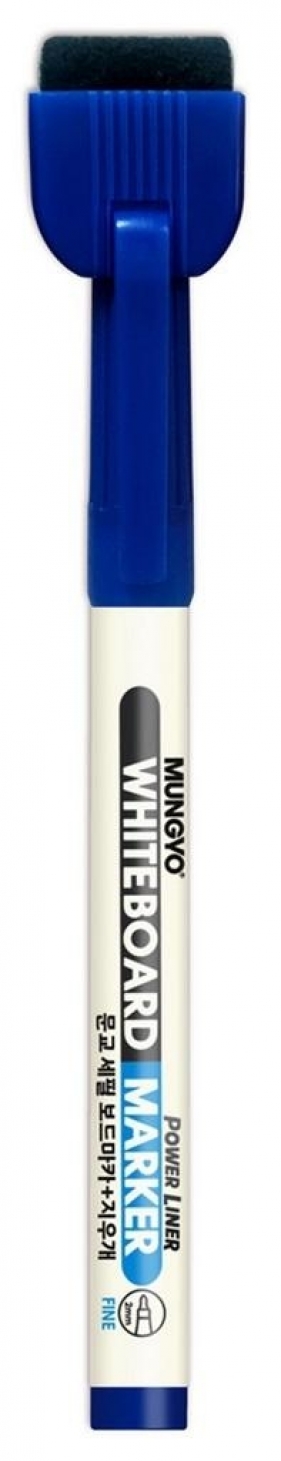 Marker suchościeralny mini z gąbką nieb. (12szt)