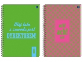 Kołozeszyt B5/100 kartkowy w kratkę, fluo z kolorowym marginesem
