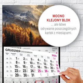 Kalendarz trójdzielny mały - Góry