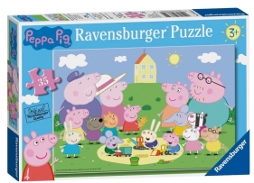 Ravensburger, Puzzle 35: Świnka Peppa - Piknik (086320)