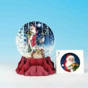 Kartki 3D Father Christmas Snow Globe (K-3063)