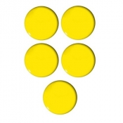 Magnesy do tablic żółte 35mm/5szt. - gładkie (GM302-PY5)
