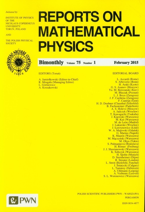 Reports on Mathematical Physics 75/1 2015 kraj