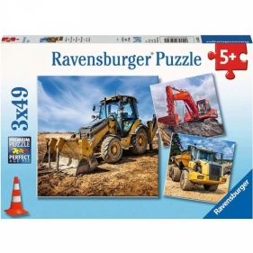 Puzzle 3x49: Maszyny budowlane (050321)