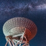 Karnet kwadrat z kopertą Radio Telescope under Milky Way BBH 132