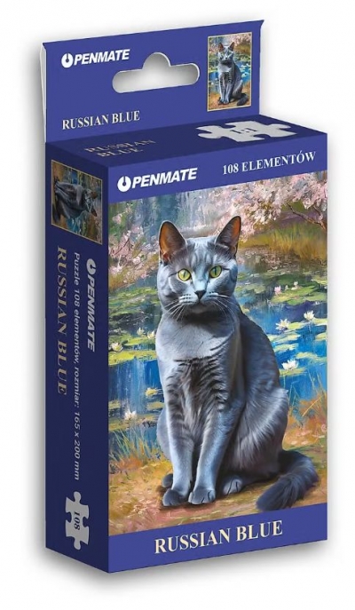 Puzzle mini 108 elementów Penmate Elegant Cat Russian Blue