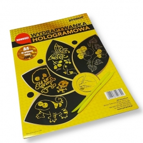 Wydrapywanka hologramowa A4 złota