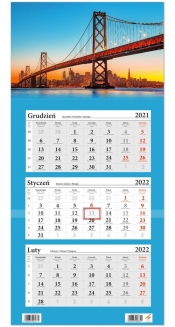Kalendarz ścienny 2022 trójdzielny Most