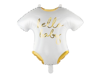 Balon foliowy Śpioszki - Hello Baby, 51x45cm, biały 18cal (FB64-008-019ME)