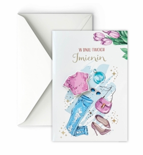 Karnet A5 grający Imieninowy