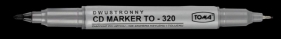 Marker do CD dwustronny czarny (25szt) TOMA