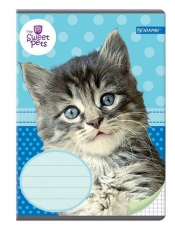 Zeszyt A5 w kratkę 16 kartek Sweet Pets 5 sztuk - <br />
