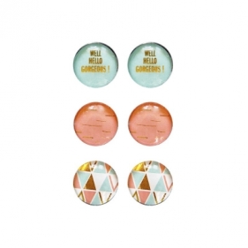 Magnesy 6 szt. pastelowe