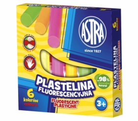 Plastelina Astra fluorescencyjna, 6 kolorów (83811906) (Uszkodzone opakowanie)