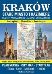 Kraków. Stare Miasto i Kazimierz. Plan miasta 1:4000