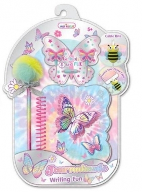 Słuchawki+kołozeszyt+długopis Motylki
