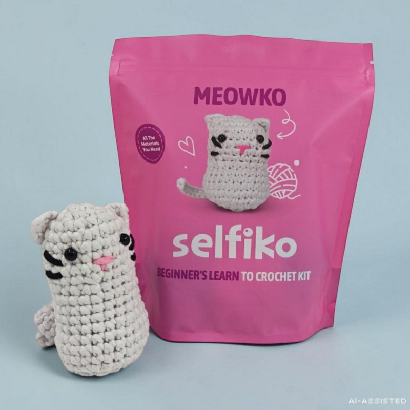 Zestaw do szydełkowania kotek Meowko