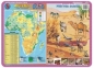 Podkładka edukacyjna 032 - Geografia. Afryka mapa fizyczna, zwierzęta – pustynia Sahara, dżungla, sawanna