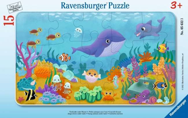 <img src='https://webimage.pl/pics/323/6/d4005556056323.jpg' style='height:440px' /> Puzzle 15 Young Animals Under Water Frame