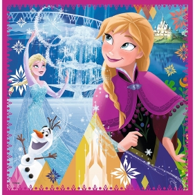 Puzzle 3w1: Kraina Lodu - Zimowa magia (34832)
