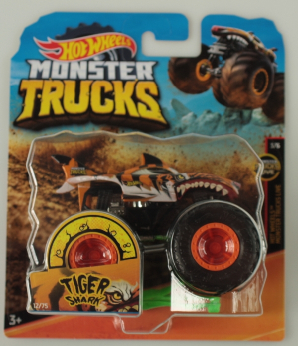 Hot Wheels Monster Trucks: Pojazd 1:64 - Tiger Shark (FYJ44/GJF04)