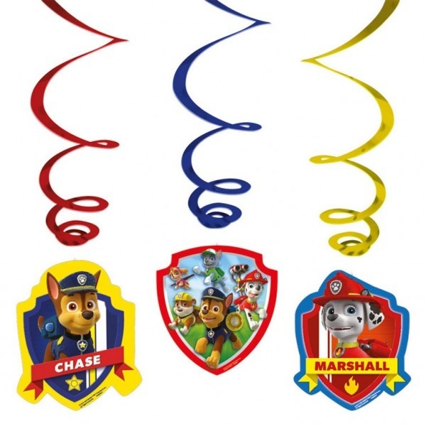 Dekoracja wisząca Psi Patrol, 6 sztuk (999144)