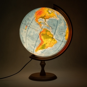 Globus polityczno-fizyczny podświetlany, dekoracyjny 320 mm