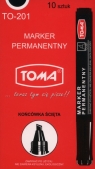 Marker permanentny Toma 201 czarny 10 sztuk