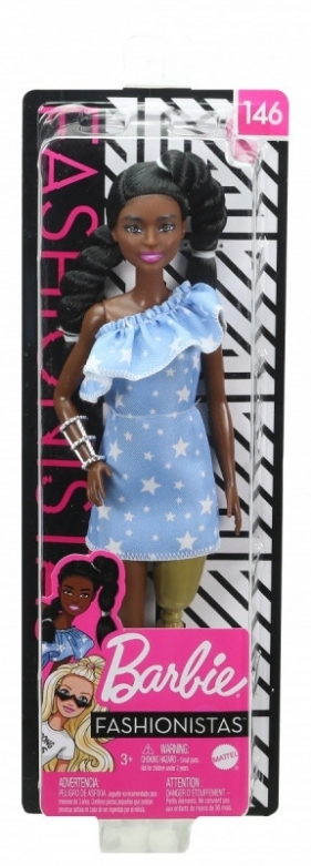 Lalka Barbie Fashionista błękitna sukienka (FBR37/GHW60)