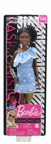 Lalka Barbie Fashionista błękitna sukienka (FBR37/GHW60)