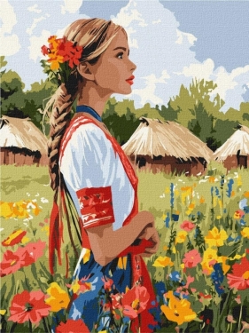 Malowanie po numerach - Piękna Ukrainka 30x40cm