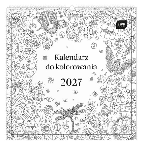 Kalendarz ścienny do kolorowania 30x30cm (relaksacyjny) wzór 2