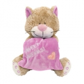 MASKOTKA KOT Z PODUSZKĄ RÓŻOWY 18CM 10922
