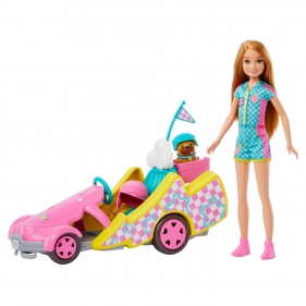 Barbie Gokart Stacie. Pojazd filmowy i lalka (HRM08)