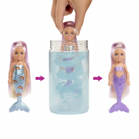Barbie Color Reveal Chelsea. Kolorowa syrenka, lalka Ast. (HCC75)