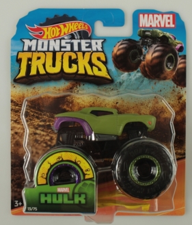 Hot Wheels Monster Trucks: Pojazd 1:64 - Marvel Hulk (FYJ44/GJF43)