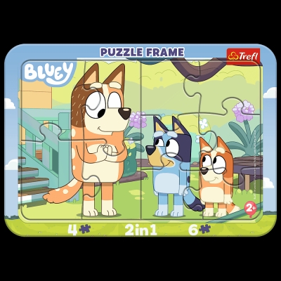 Puzzle Ramkowe Baby Bluey i Bingo 80032