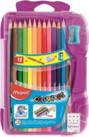 Kredki Colorpeps trójkątne 12 sztuk+ akcesoria