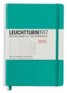 Kalendarz 2015 z notatnikiem Medium Leuchtturm1917 tygodniowy szmaragdowy